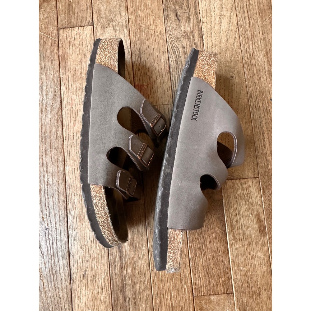 Birkenstock Florida Sandals Womens EU 41 US 10 Triple Strap Mocha Brown Modern - Picture 5 of 9